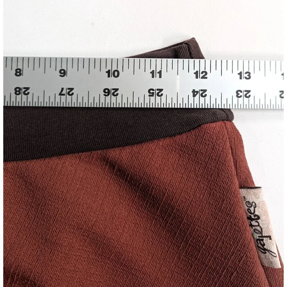 Gajettes Handmade Aline Boho Skirt Size Small Burnt Orange And Stretch Waist